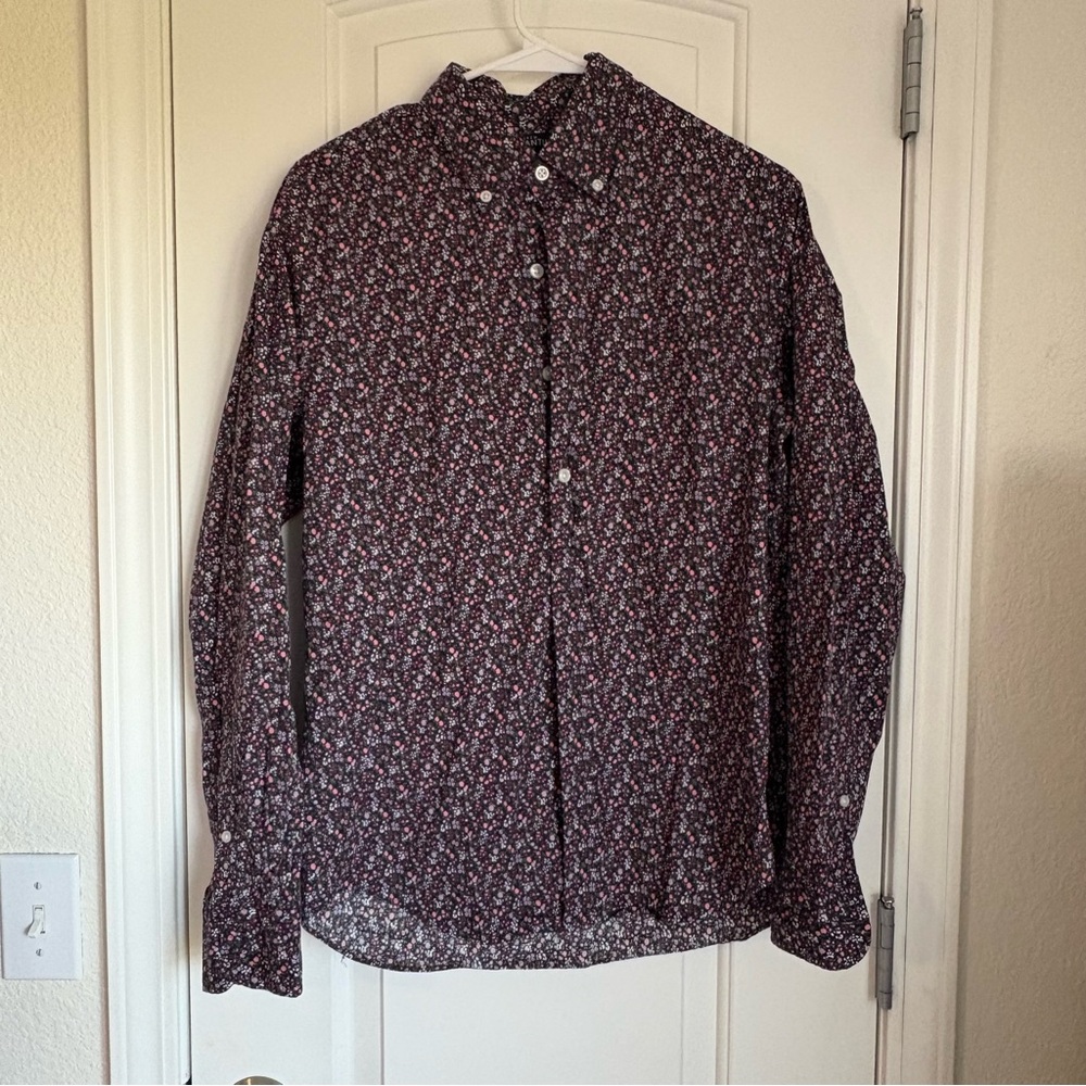 J. Crew Men’s Floral Slim Fit Button Down Long Sleeve Shirt - Size M